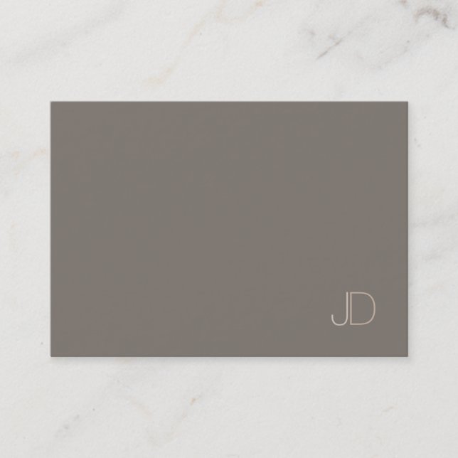 Elegant Monogram Professional Trendy Plain Modern Business Card (Front)