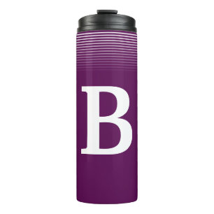Elegant Monogram - Purple Thermal Tumbler