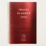 Elegant Monogram Red Travel Planner<br><div class="desc">Elegant Monogram Red Travel Planner.</div>