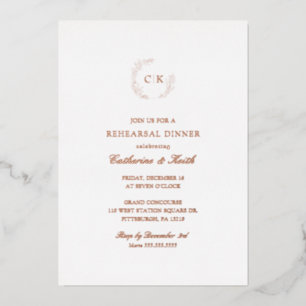 Elegant Monogram Rehearsal Dinner