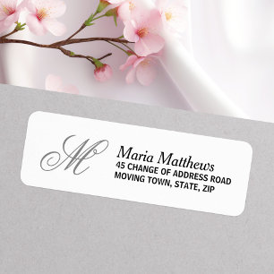 Elegant monogram return address