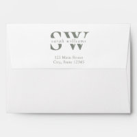 Elegant Monogram Return Address