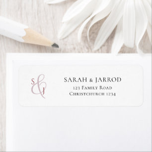 Elegant Monogram Return Address Label