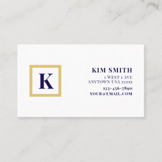 Elegant Monogram Return Address Labels Business Card