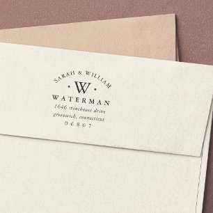 Elegant Monogram   Return Address Self-inking Stamp