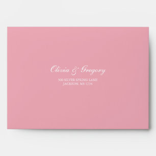 Elegant Monogram Return Address Wedding  Envelope
