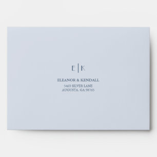Elegant Monogram Return Address Wedding Envelope