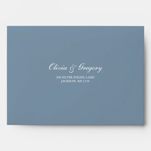 Elegant Monogram Return Address Wedding  Envelope