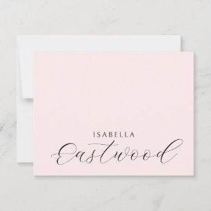 Elegant Monogram Script Blush Pink Card