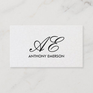 Elegant Monogram Script Contemporary Background Business Card