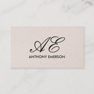 Elegant Monogram Script Contemporary Background Business Card