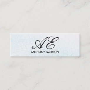 Elegant Monogram Script Contemporary Background Mini Business Card