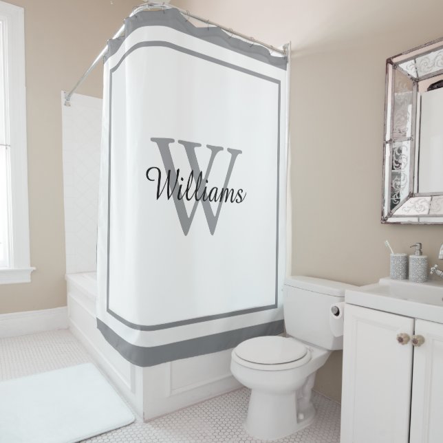 Elegant Monogram Script Name Bordered (In Situ)