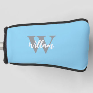 Elegant Monogram Script Name  Golf Head Cover