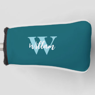 Elegant Monogram Script Name  Golf Head Cover