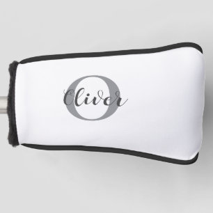 Elegant Monogram Script Name  Golf Head Cover