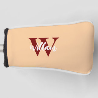 Elegant Monogram Script Name  Golf Head Cover