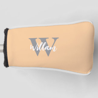 Elegant Monogram Script Name  Golf Head Cover