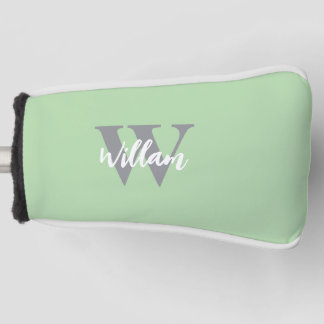 Elegant Monogram Script Name  Golf Head Cover