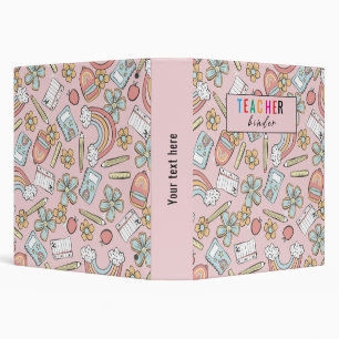 Elegant Monogram Script Office School 3 Ring Binde Binder