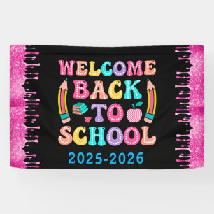 Elegant Monogram Script Office School Banner