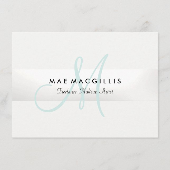 Elegant Monogram Silver Stripe Gift Certificate Menu (Front)