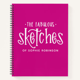 Elegant Monogram Sketchbook Your Name Notebook