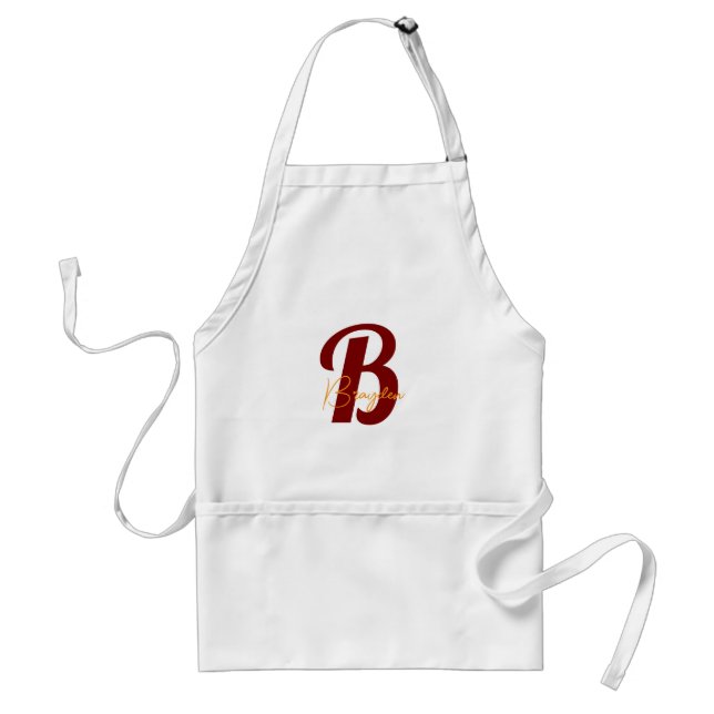 Elegant Monogram  Standard Apron (Front)