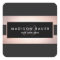 Elegant Monogram Striped Black and Rose Gold