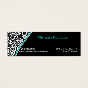 Elegant Monogram teal price tag small