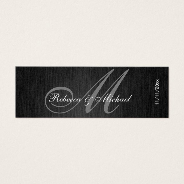 Elegant Monogram Wedding Favour Tags (Front)