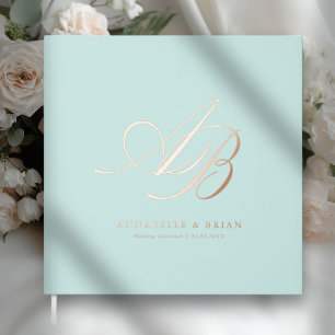 Elegant, Monogram, Wedding  Guest Book