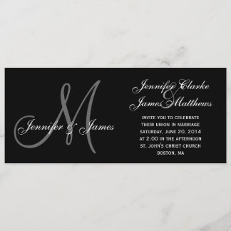 Elegant Monogram Wedding Invitations