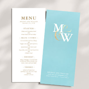 Elegant Monogram Wedding Menu