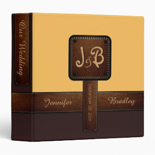 Elegant Monogram Wedding Planner #5 Binder