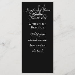 Elegant Monogram Wedding Programs