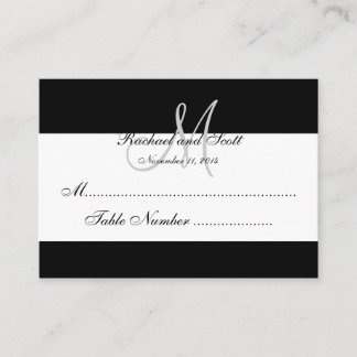 Elegant Monogram Wedding Seating Cards