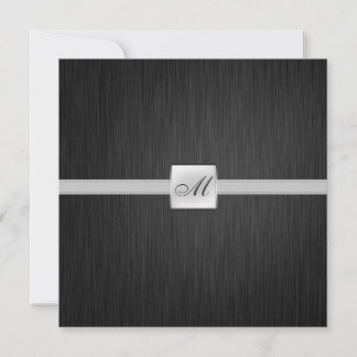 Elegant Monogram Wedding (with wording) Invitation