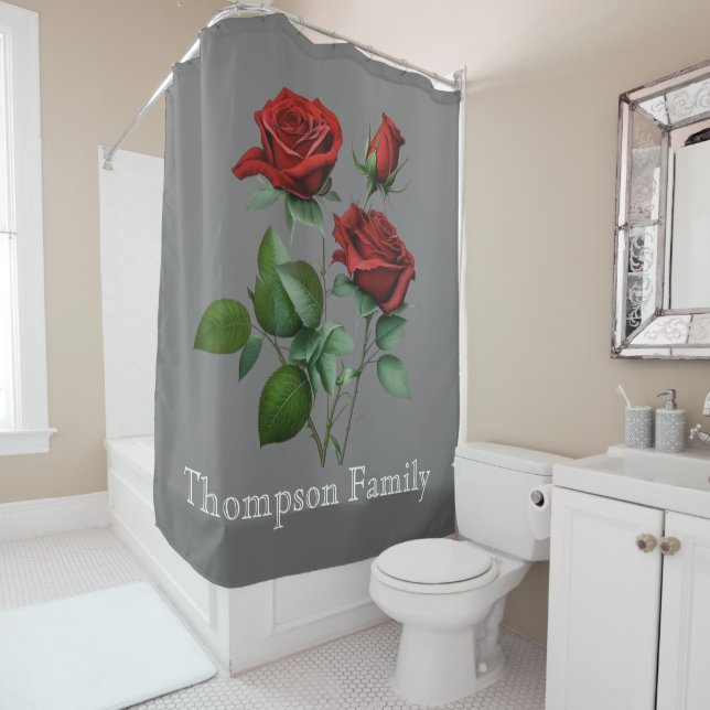 Elegant monogram with beautiful roses l Grey  (In Situ)