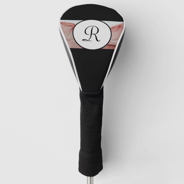 Elegant Monogram Woman’s Pink Golf Head Cover (Front)