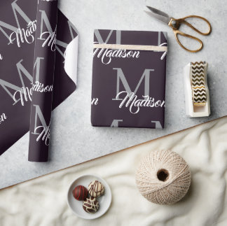 Elegant Monogram Wrapping Paper – Personalized