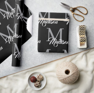 Elegant Monogram Wrapping Paper – Personalized