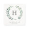 Elegant Monogram Wreath Greenery Rustic Wedding