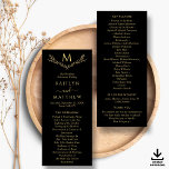 Elegant Monogram Wreath Wedding Program<br><div class="desc">Celebrate in style with these elegant and very trendy wedding programs. This design is easy to personalize with your special event wording and your guests will be thrilled when they see these fabulous programs. If you would like any matching items, please contact us and we will be here to help....</div>