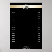 Elegant Monogramm Black Gold Pricelist 