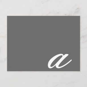 Élégant Monogramme A Carte noire et blanche