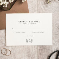 Élégant Monogramme botanique Mariage initial RSVP