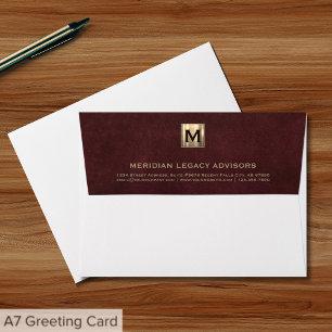 Élégant Monogramme Business Enveloppe