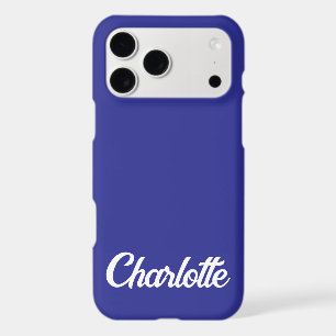 Élégant Monogramme Classique Personnalisé Bleu Fon