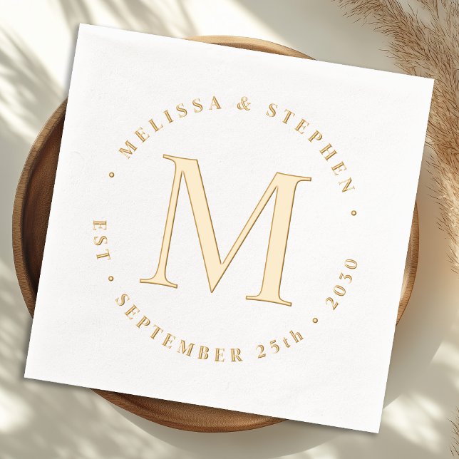Élégant Monogramme Custom Bride & Groom Mariage Go (Créateur téléchargé)